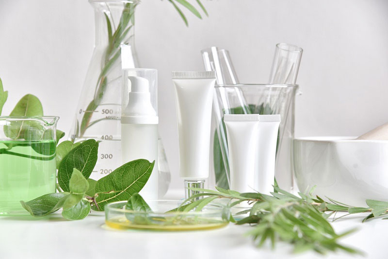 Clean Green and Organic Customer Type Image two showing private label skincare products in a laboratory setting